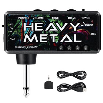 Donner Guitar Headphone AMP Heavy Metal Pocket Amplifier - Best Guitar Headphone Amp