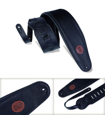  Levy's Leathers MSS2-4-BLK Leather Bass Guitar Strap