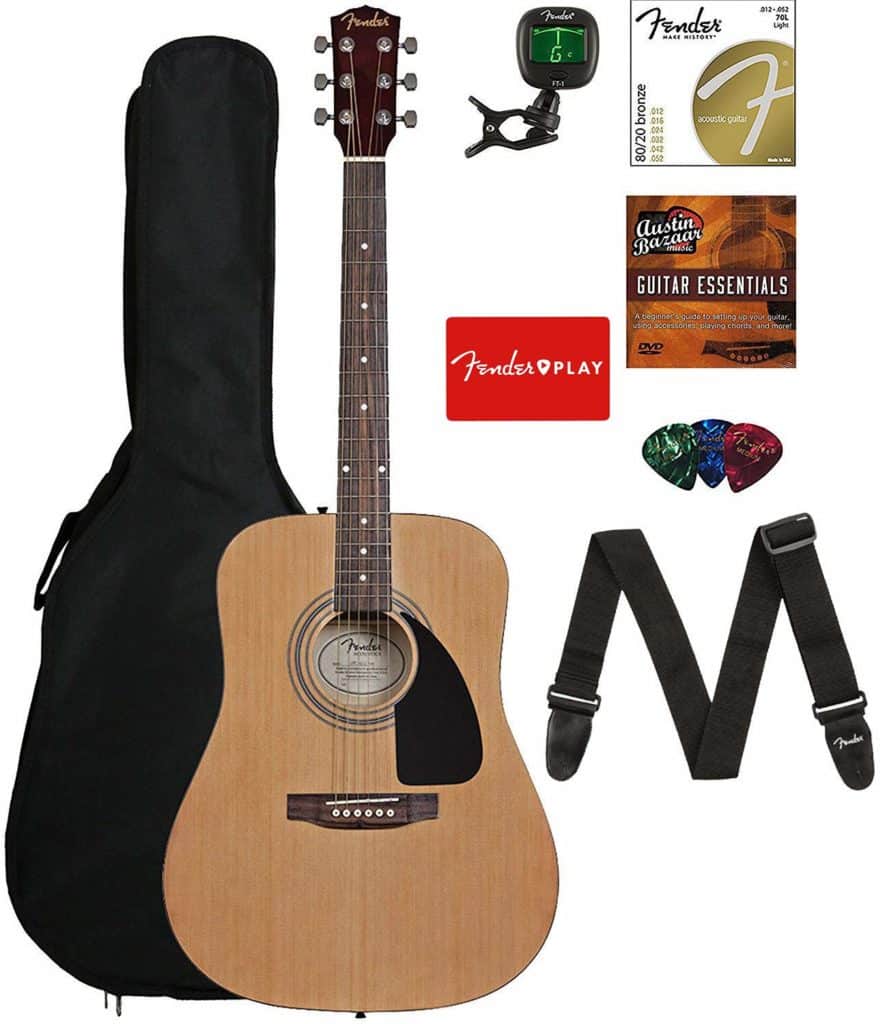  Fender FA-115 Acoustic Guitar Bundle
