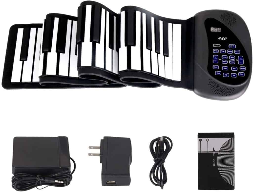Portable flexible electronic 88-key piano
