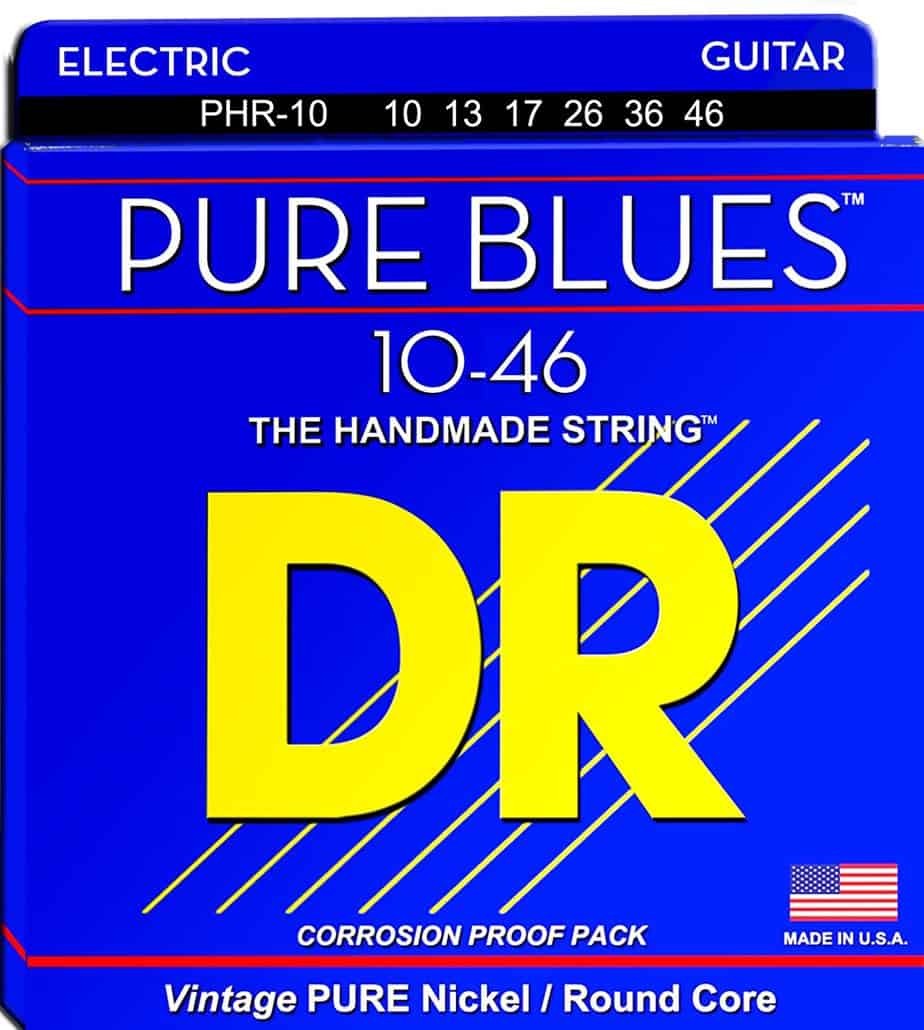 DR Strings Pure Blues Pure Nickel Wrap Round Core